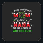 Adesivo Quadrado Tenho Dois Títulos Mãe E Na Christmas Pajama Fa<br><div class="desc">Este é um presente de Natal excelente. Sua família,  amigos ou filhos vão adorar este presente depois que você o entregar a eles. Desejo a você e a sua família e amigos um Feliz Natal.</div>