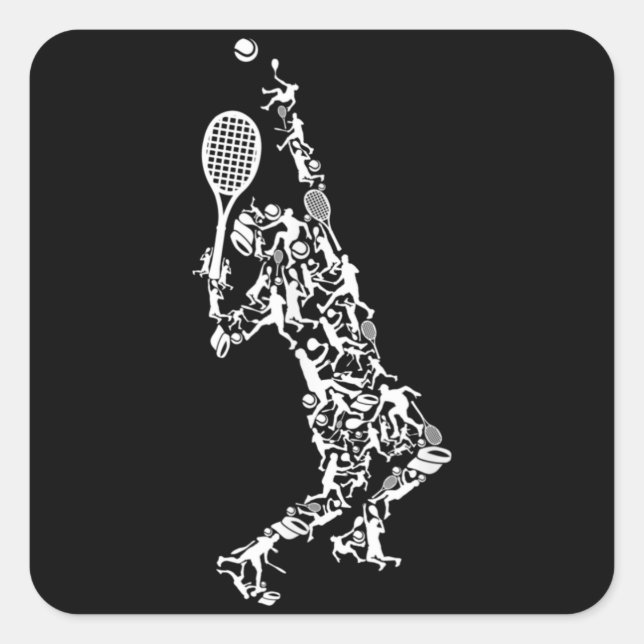 Adesivo Quadrado Tênis silhouette (Frente)