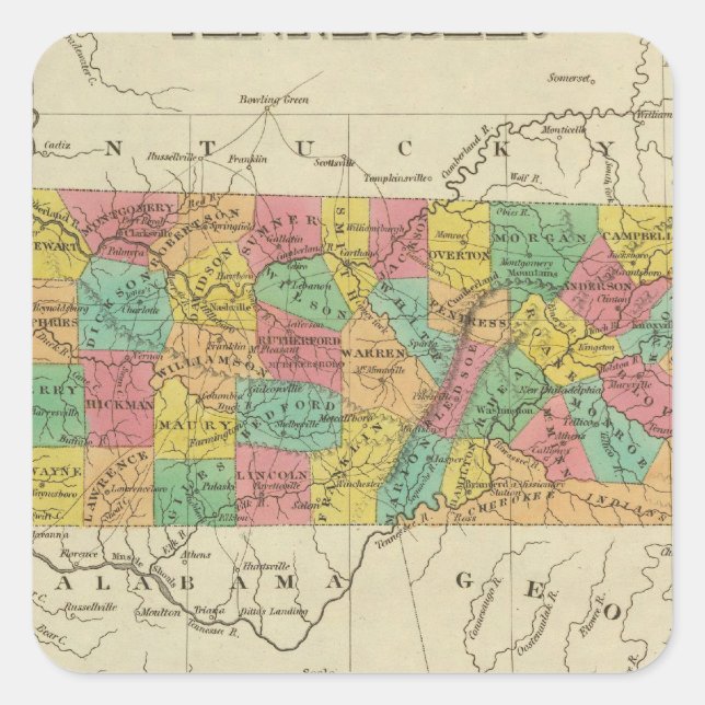 Adesivo Quadrado Tennessee 7 (Frente)