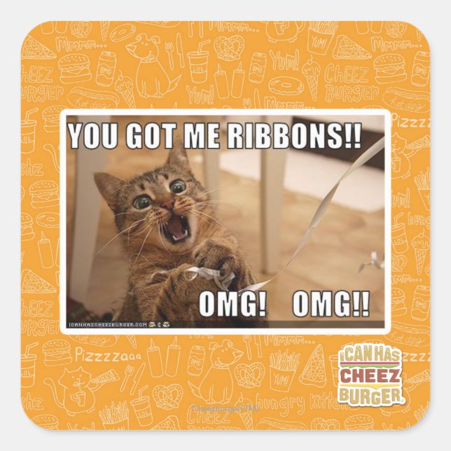 Adesivo Quadrado Tens-me fitas! (Frente)