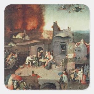 Adesivo Quadrado Tentação do Santo Anthony, c.1500
