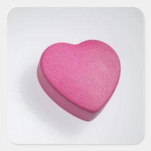 Adesivo Quadrado Tente novamente doces cardíacos