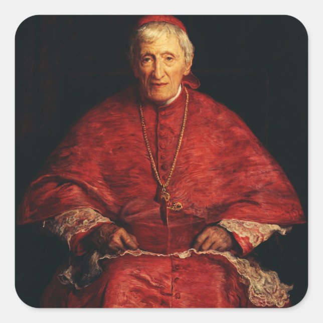 Adesivo Quadrado Teólogo inglês do santo John Henry Newman (Frente)