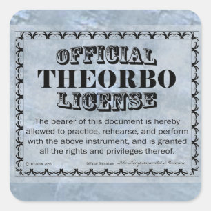 Adesivo Quadrado Teorbo License Square Sticker