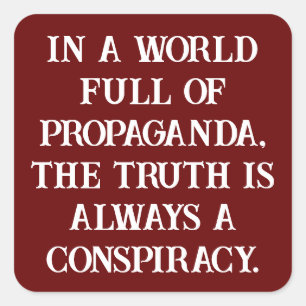 Adesivo Quadrado Teórico da Conspiração