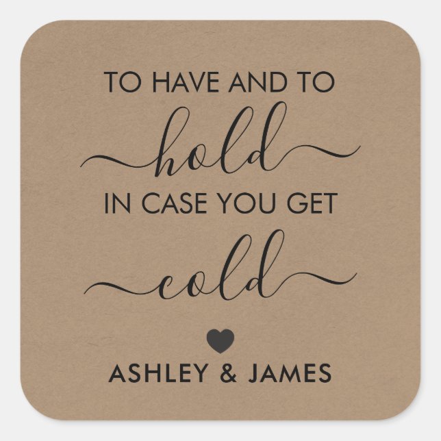 Adesivo Quadrado Ter e segurar no caso de ficar frio (Frente)