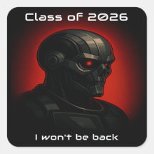 Terminator Skull Graduation Class of 2026 Sci-Fi
