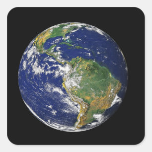 Adesivo Quadrado Terra completa que mostra Ámérica do Sul