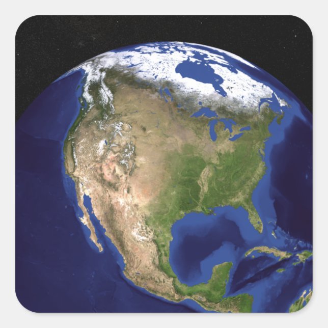 Adesivo Quadrado Terra da Próxima Geração do Mármaco Azul 4 (Frente)