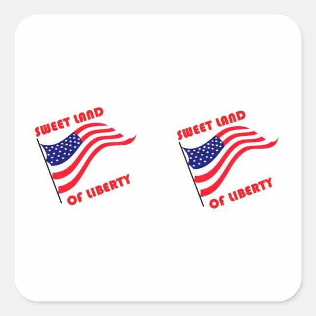 Adesivo Quadrado Terra doce de liberdade (Frente)