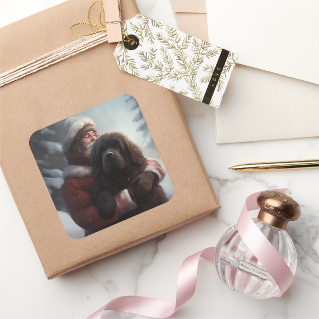 Adesivo Quadrado Terra Nova com Natal Festivo (Presentear)