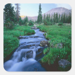 Adesivo Quadrado TERRA SELVAGEM DE HIGH UINTAS, UTAH. Stillwater Fo