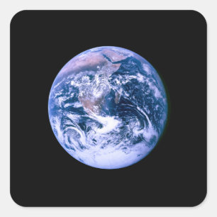 Adesivo Quadrado Terra Vista do Espaço 'Marble'