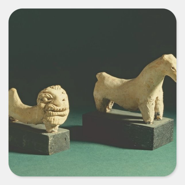 Adesivo Quadrado Terracotta lion and cavalo, Mohenjodaro 2300-1750  (Frente)