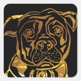 ADESIVO QUADRADO TERRIER STAFFORDSHIRE AMERICANO