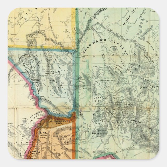 Adesivo Quadrado Território arizona (Frente)