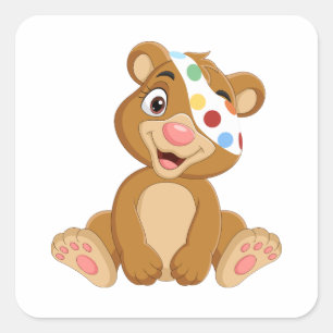 Adesivo Quadrado Tesco Pudsey Bear