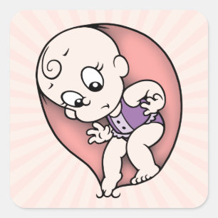 Adesivo Quadrado Testando a água