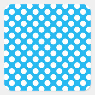 Adesivo Quadrado Teste padrão de bolinhas azul e branco