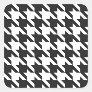 Adesivo Quadrado Teste padrão de Houndstooth