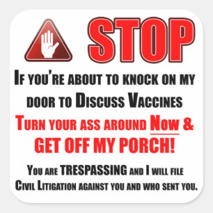 Adesivo Quadrado Testemunhas de JoHoVaxx