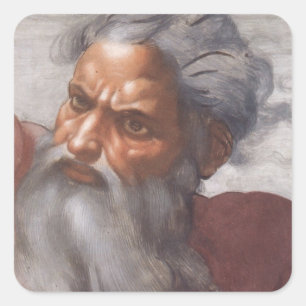 Adesivo Quadrado Teto da capela de Sistine