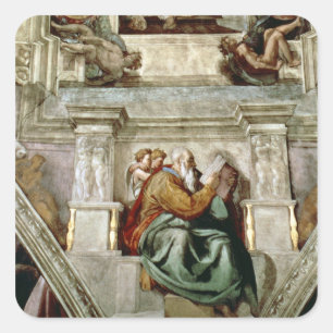 Adesivo Quadrado Teto da capela de Sistine, 1508-12