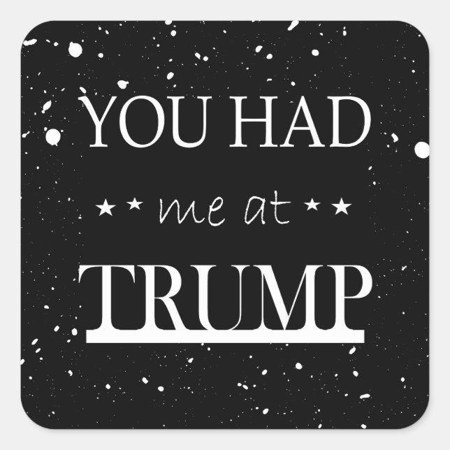 Adesivo Quadrado Teve-me em Trump (Frente)