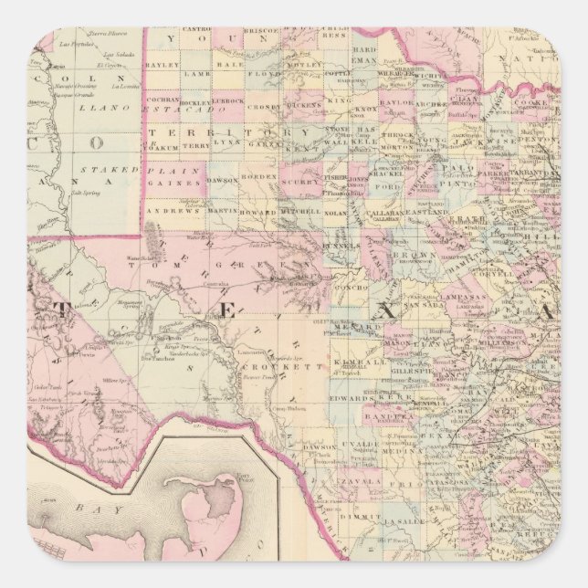 Adesivo Quadrado Texas (Frente)