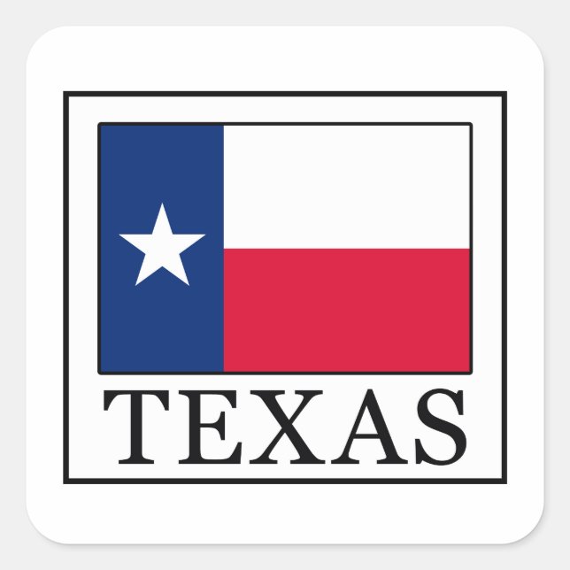 Adesivo Quadrado Texas (Frente)