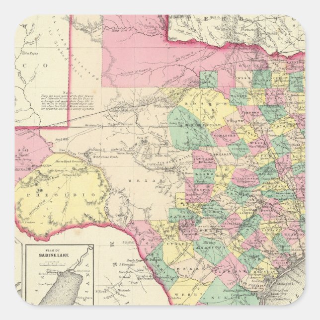 Adesivo Quadrado Texas 4 (Frente)