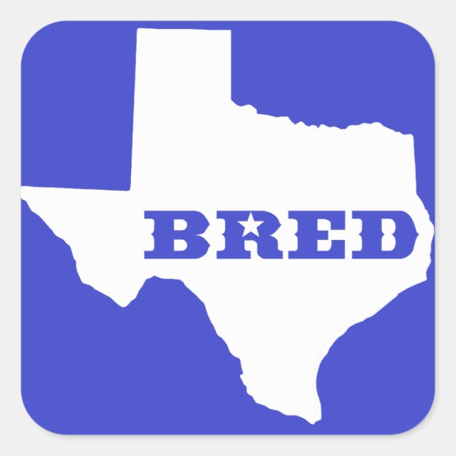 Adesivo Quadrado Texas Bred (Frente)