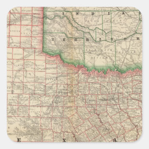 Adesivo Quadrado Texas e território indiano