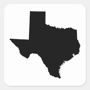 Adesivo Quadrado Texas em preto e branco