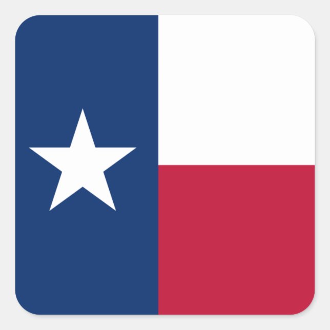 Adesivo Quadrado Texas Flag (Frente)