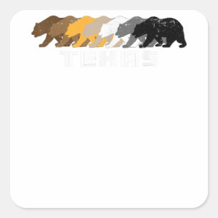 Adesivo Quadrado Texas Gay Bear Distante