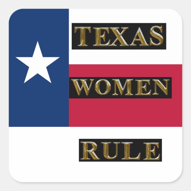 ADESIVO QUADRADO TEXAS MULHERES REGRA (Frente)