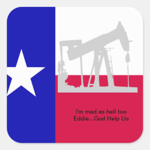 Adesivo Quadrado Texas Oil Rig Sticker
