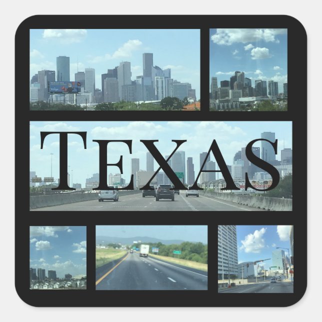 Adesivo Quadrado Texas Sticker (Frente)