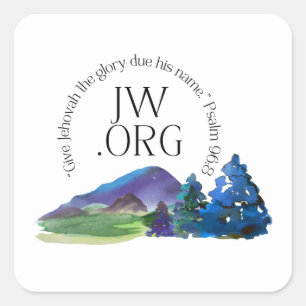 Adesivo Quadrado Texto De 2025 Anos JW Salm 96:8