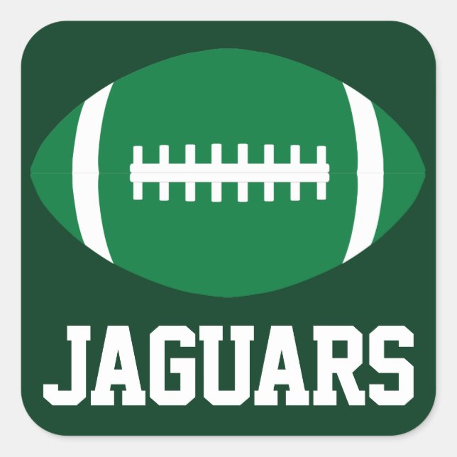 Adesivo Quadrado Texto e Cor Personalizados da Equipe de Futebol Ve (Frente)