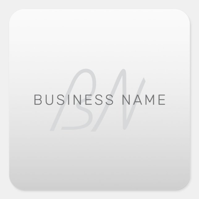 Adesivo Quadrado Texto editável para Empresas, Saudação ou Nome (Frente)