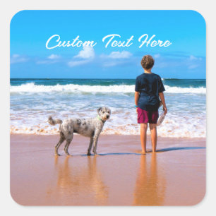 Adesivo Quadrado Texto Fotográfico personalizado Vestir as suas fot