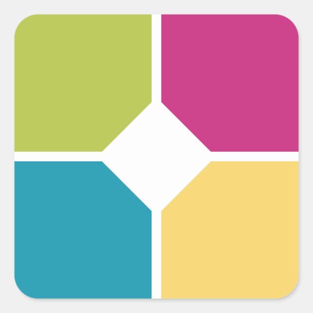 Adesivo Quadrado Texto opcional CORES DE VERÃO (Frente)