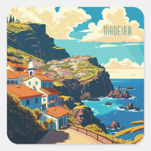 Adesivo Quadrado Texto Personalizado Madeira Portugal