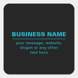 Adesivo Quadrado Texto Personalizável para Empresas Etc. Negrito Ed