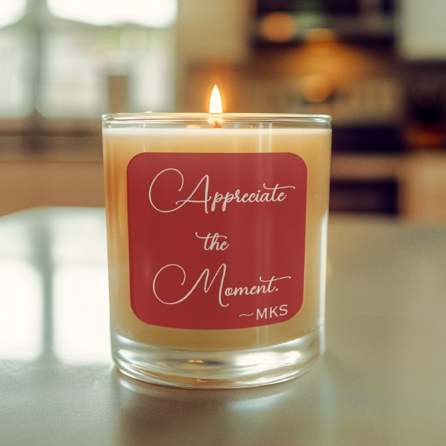 Adesivo Quadrado Texto positivo e inicial de amora de 3 pol. (Criador carregado)