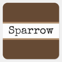 Texto Retro SPARROW Marrom Branco Listras Cocoa
