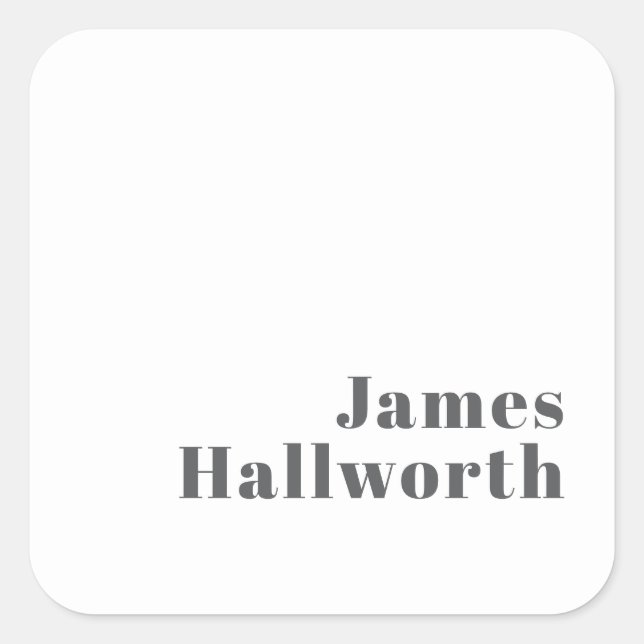 Adesivo Quadrado Texto Retroativo Retroativo para na moda Editável  (Frente)