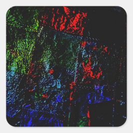 Adesivo quadrado textura abstrata vibrante recicla